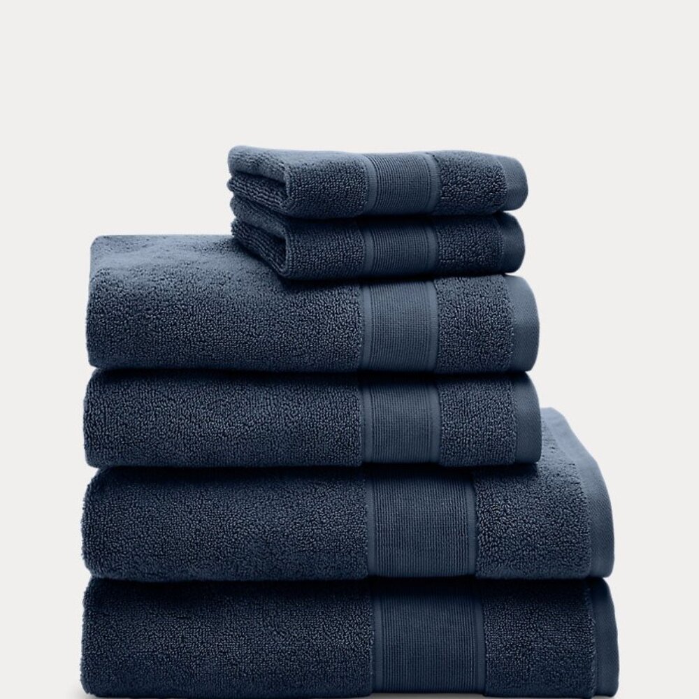 Lauren Home Navy Sanders 6-Piece Towel Set